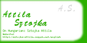 attila sztojka business card